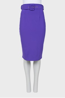 Purple skirt with a belt