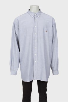 Men's shirt with embroidered brand logo