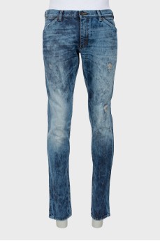 Men's jeans with ripped effect