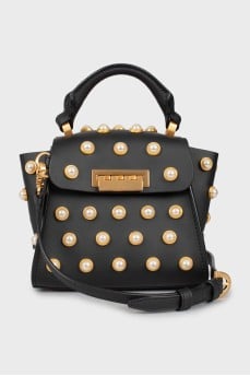 Mini bag decorated with pearls