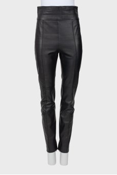 Black leather trousers