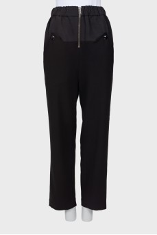 Black loose fit trousers