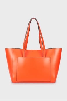 Leather tote bag