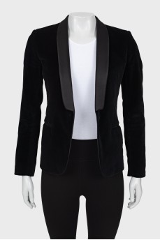 Slim fit velor jacket