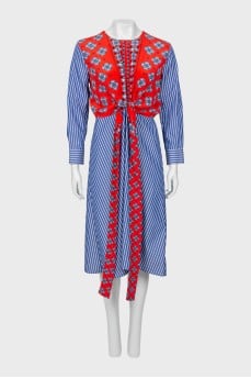 Combined tie dress