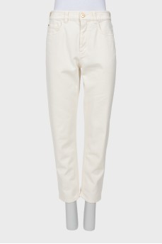 White slim fit jeans