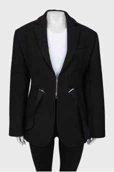 Slim fit wool jacket