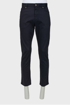 Men's dark blue straight jeans