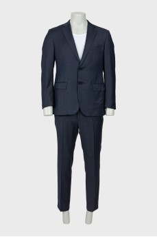 Men's dark blue wool suit