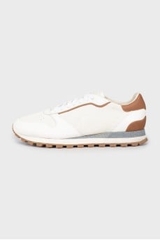 Men's sneakers made of suede and leather