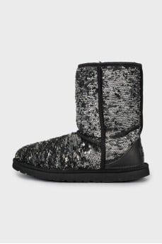 UGG boots with silver sequins
