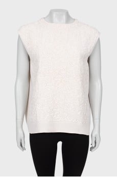 Patterned wool vest