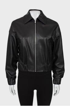 Black leather jacket