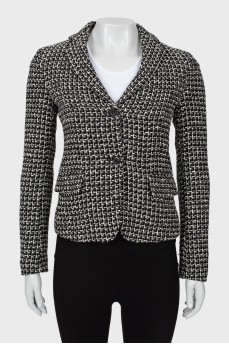 Woven black and white jacket