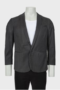 Men's gray striped jacket