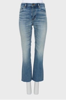 Blue straight fit jeans