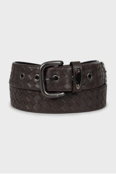 Men's braided leather belt