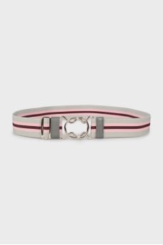 Striped textile belt