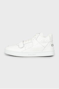 White leather sneakers