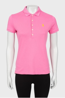 Pink logo polo