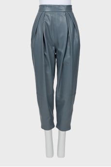 Leather banana trousers