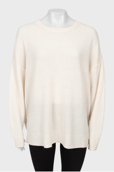 White oversized sweater