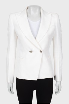 White jacket with silver buttons