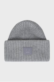 Men's wool hat with logo