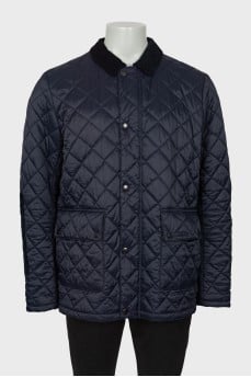 Men's blue quilted jacket