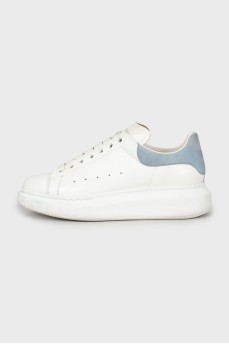 Двоколірні кросівки зі шкіри
