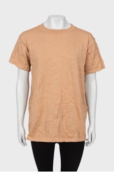 Oversized beige T-shirt