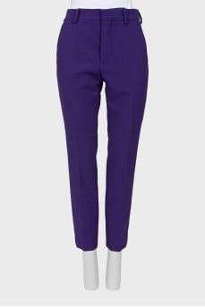 Purple tapered trousers