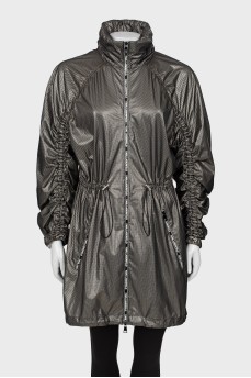 Cloak with draped sleeves