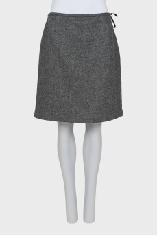 Gray wool skirt