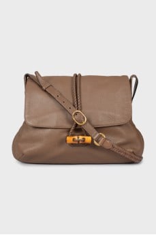 Brown leather bag