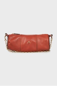 Cylindrical leather bag