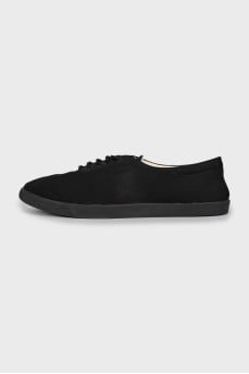 Black textile sneakers