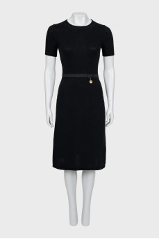 Short sleeve wool dress