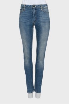 Blue skinny jeans