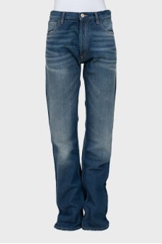 Long jeans in mixed color