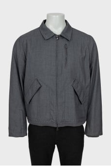 Men's gray jacket with zipper