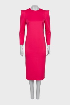 Pink dress with accent shoulders