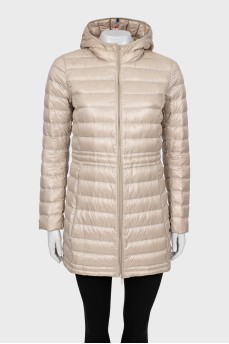 Beige quilted jacket