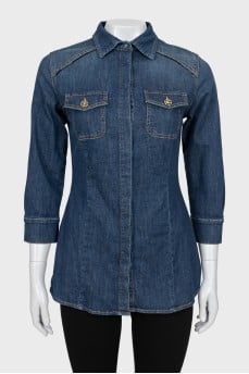 Slim fit denim shirt