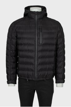 Men's black quilted jacket
