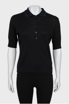 Black polo shirt