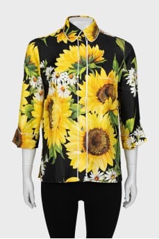 Printed silk shirt