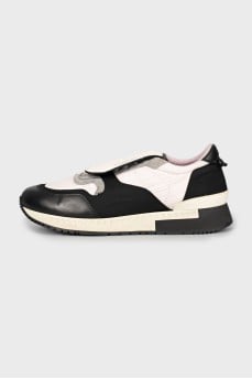 Men's sneakers made of leather and textile