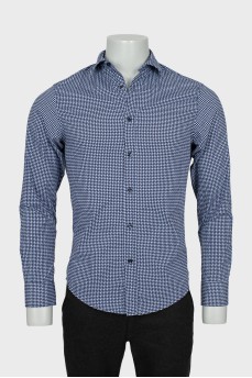 Men's fitted gingham shirt