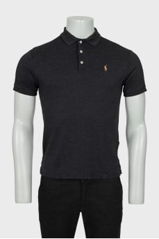 Men's dark gray polo shirt